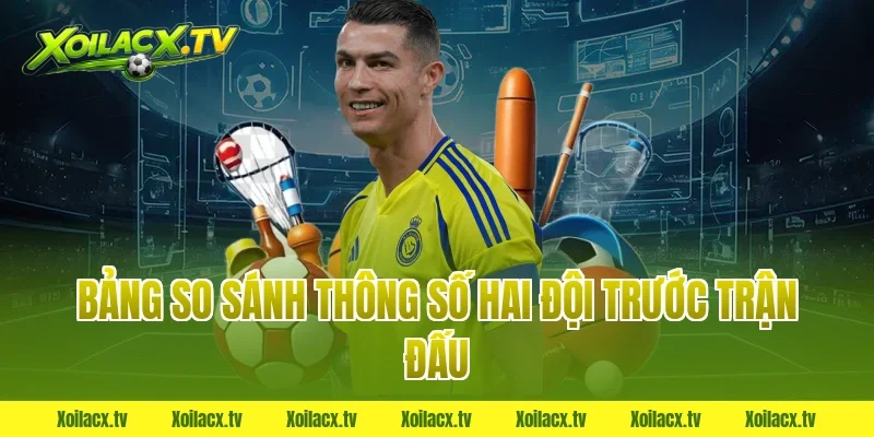 Bảng so sánh thông số hai đội trước trận đấu
